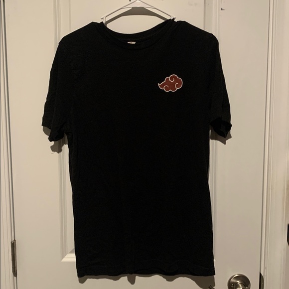 Black T-Shirt with Red Cloud Design - Picture 1 of 6